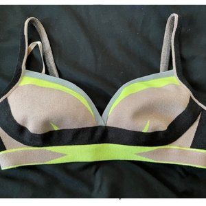 Herve Leger Lyyti Knit Neon Yellow Bikini top